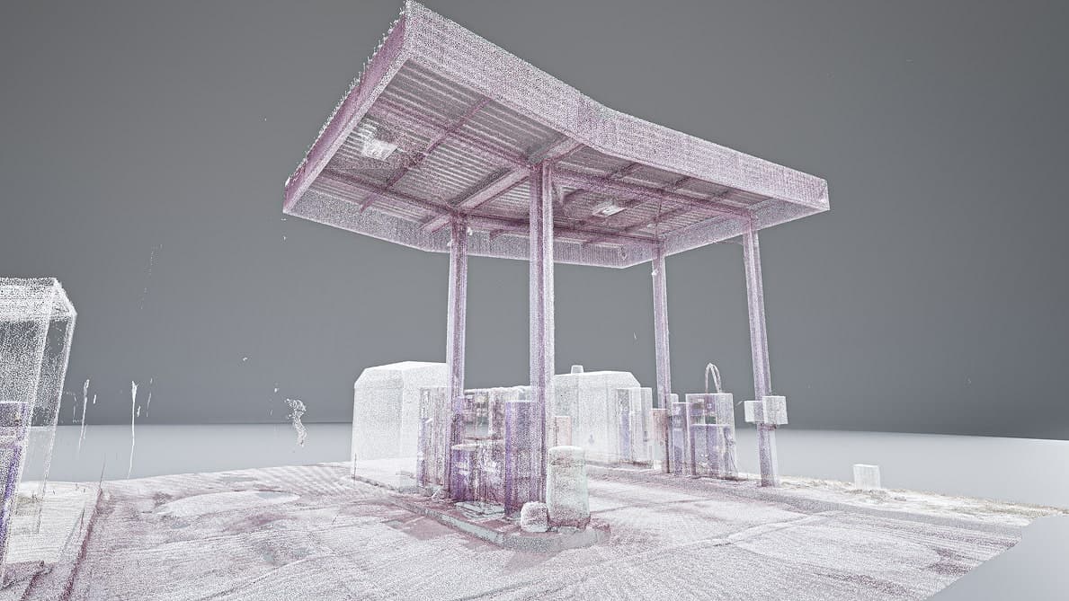 3D Pasportizace Čerpací Stanice Nová Hospoda | Digitální Model pro Rekonstrukci